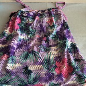 Zxsport XS Purple Tankini Swim Top 11.5" Underarm to Underarm